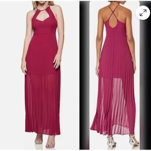 NWT BCBGeneration Pink Pleated Maxi Dress Size 0 Wedding Guest